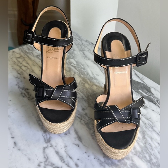 Christian Louboutin colorblock wedges size 38 - Picture 5 of 10